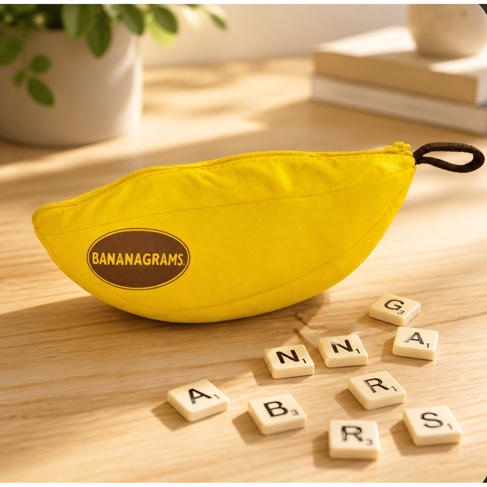 Bananagrams Original Game Anagrams Crossword Word Play Complete Yellow Pouch
